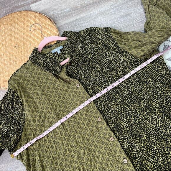 Habitat Olive and Black Patterned Blouse - Picture 5 of 7
